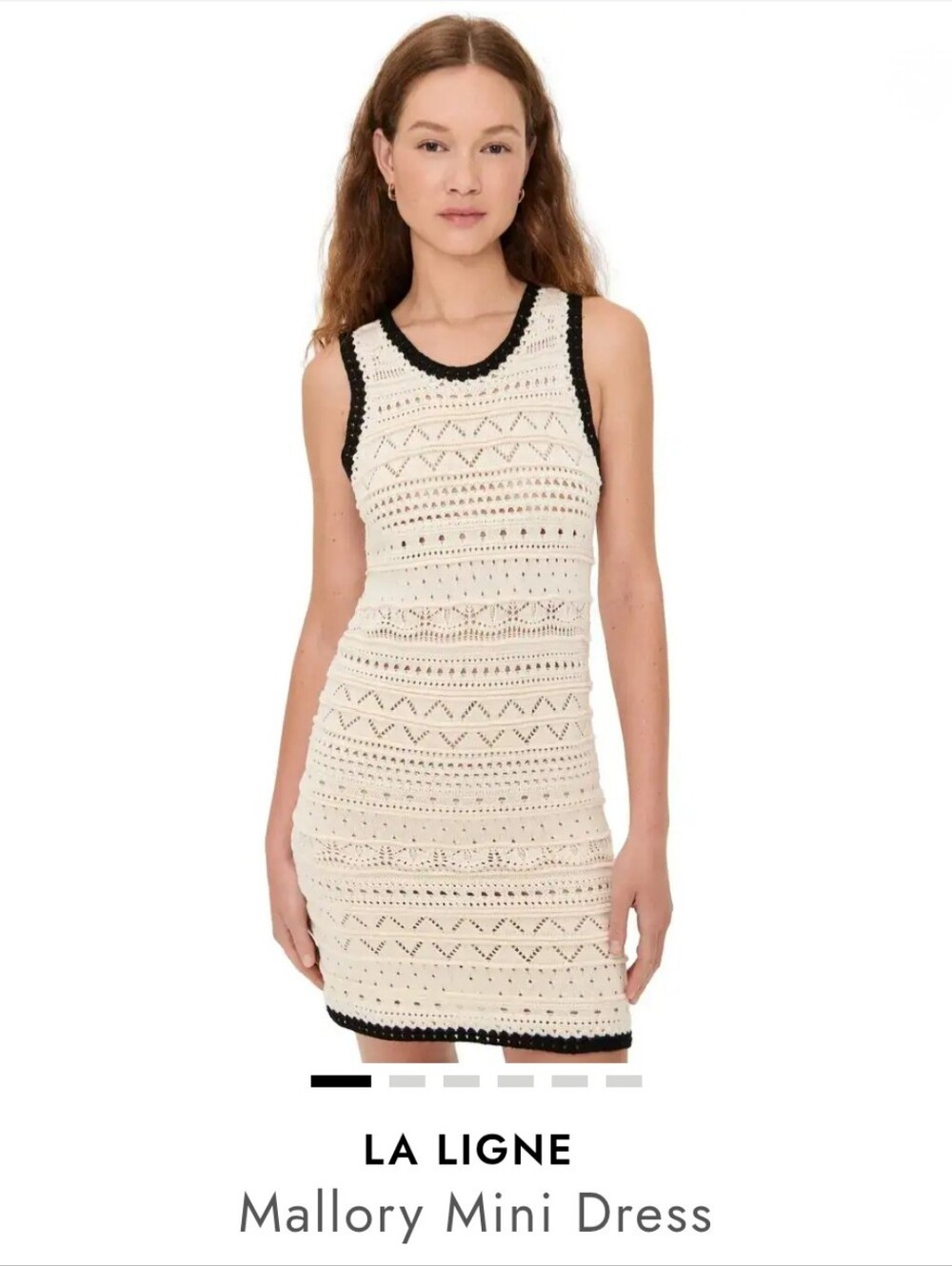 La Ligne Mallory Crochet Tank Mini Dress Size Small